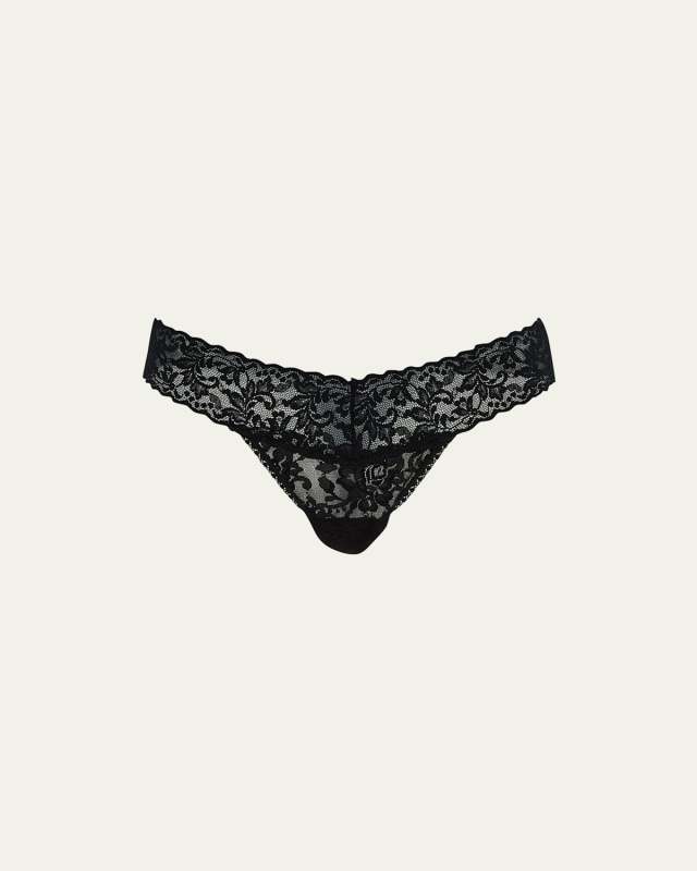 Rolled Low-Rise Lace Thong
